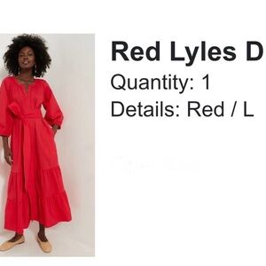 Tuckernuck Red Long Sleeve Lyles Dress